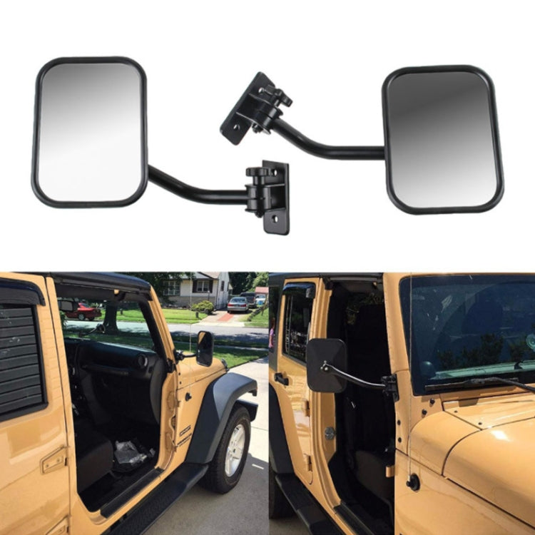 SF-JP-003 Pair Car Side Door Rearview Mirror Adjustable Shape Angle Lens Blind Spot Exterior Mirror for Jeep Wrangler