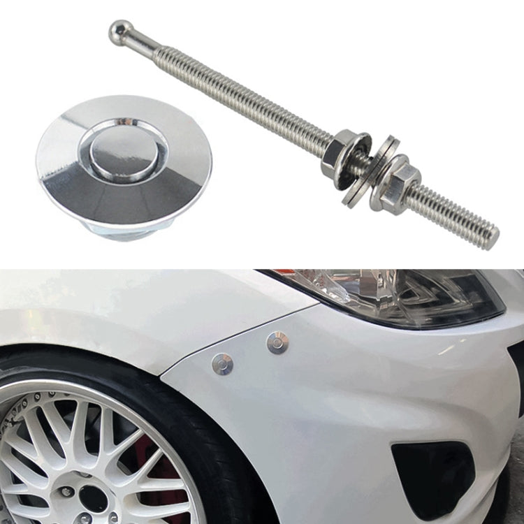 100mm Stainless Steel Quick-pins Push Button Billet Hood Pins Lock Clip Kit