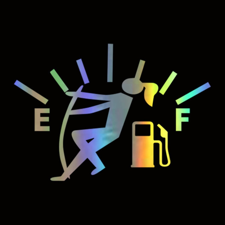 Female Pull Fuel Tank Pointer To Full Hellaflush Reflective Vinyl Car Sticker
