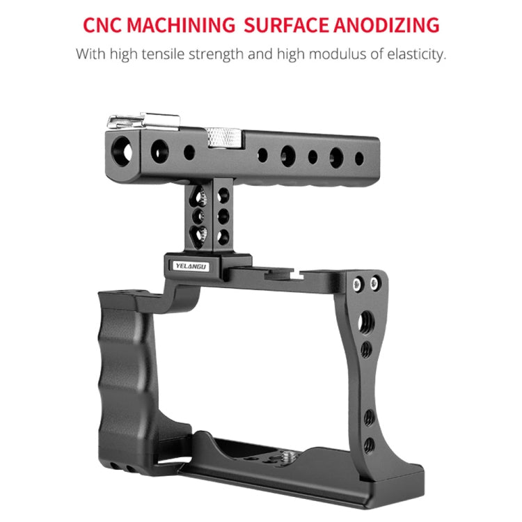 YELANGU C14 YLG0714A Video Camera Cage Stabilizer with Handle for Canon EOS M50