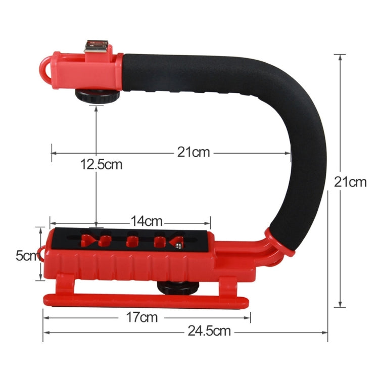 YELANGU S2-1 C-shaped Video Handle DV Bracket Stabilizer for All SLR Cameras and Home DV Camera