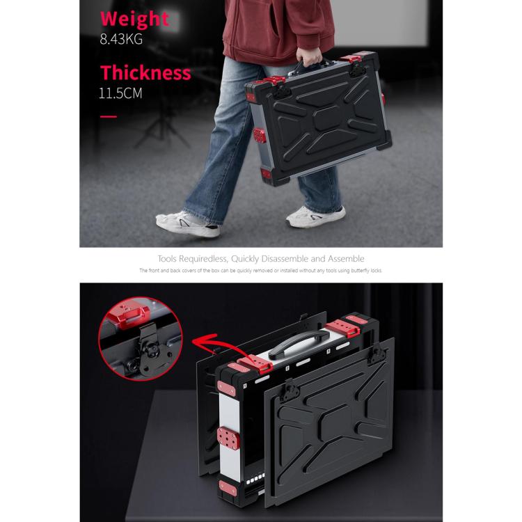 FEELWORLD PS101 Triple 10.1-inch Vertical Dispaly Carry-on Monitor High Brightness 1000nit Portable Protective Case
