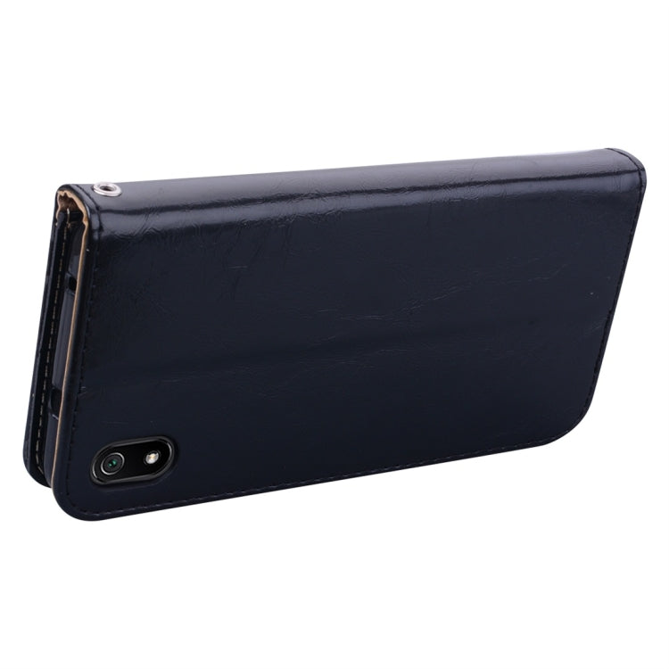 Business Style Oil Wax Texture Horizontal Flip Leather Case for Xiaomi Redmi 7A, with Holder & Card Slots & Wallet