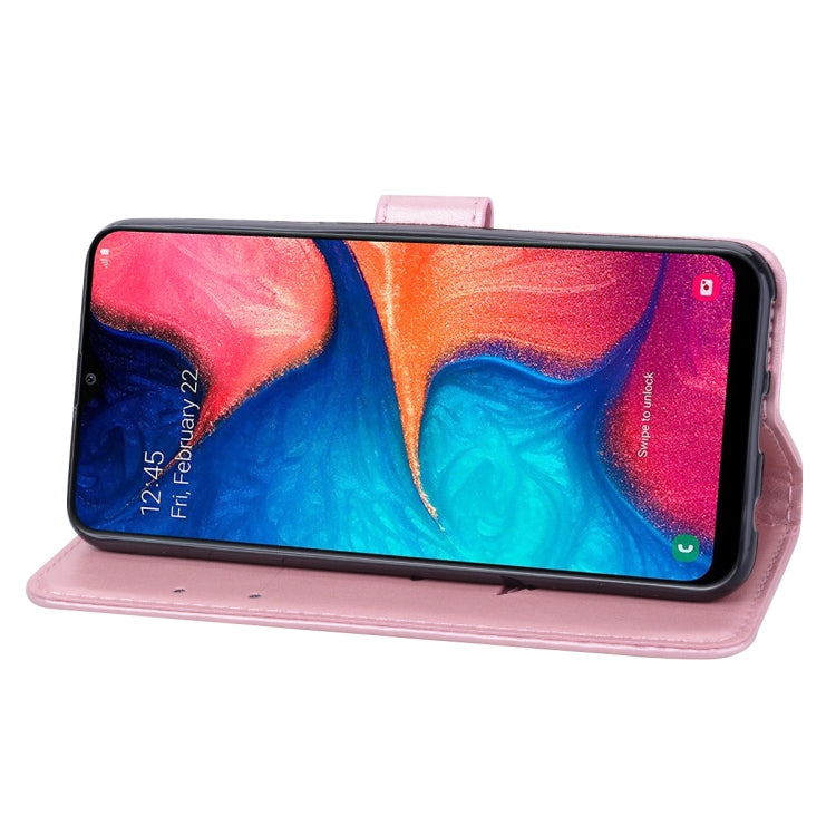 Pressed Printing Rose Pattern Horizontal Flip PU Leather Case with Holder & Card Slots & Wallet