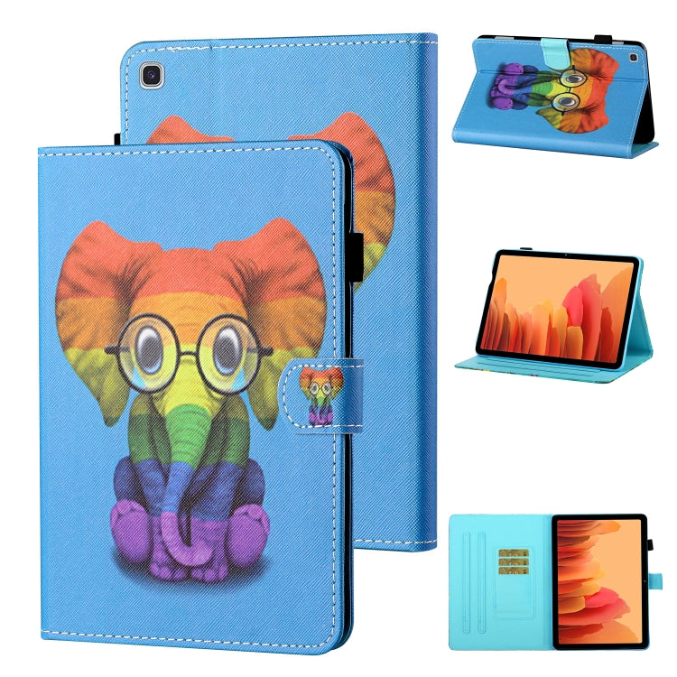 Coloured Drawing Stitching Horizontal Flip Leather Case with Holder & Card Slot & Sleep / Wake-up Function