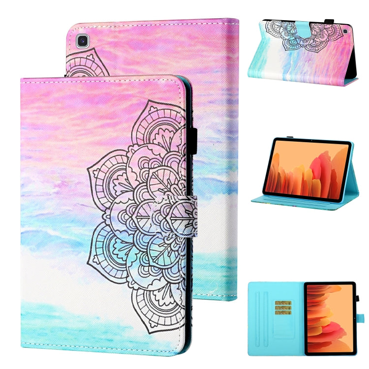 Coloured Drawing Stitching Horizontal Flip Leather Case with Holder & Card Slot & Sleep / Wake-up Function