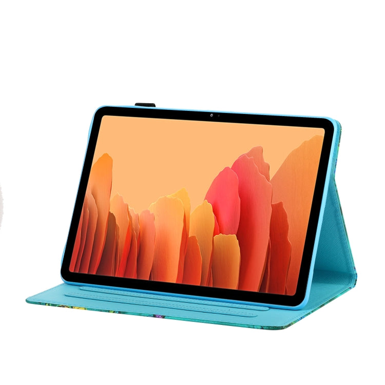 Coloured Drawing Stitching Horizontal Flip Leather Case with Holder & Card Slot & Sleep / Wake-up Function