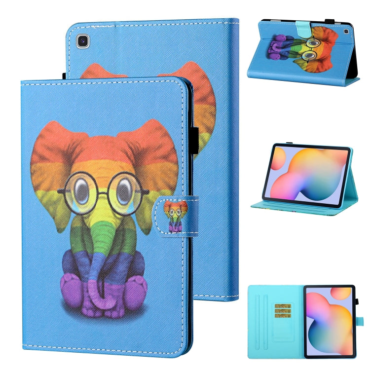 Coloured Drawing Stitching Horizontal Flip Leather Case with Holder & Card Slot & Sleep / Wake-up Function