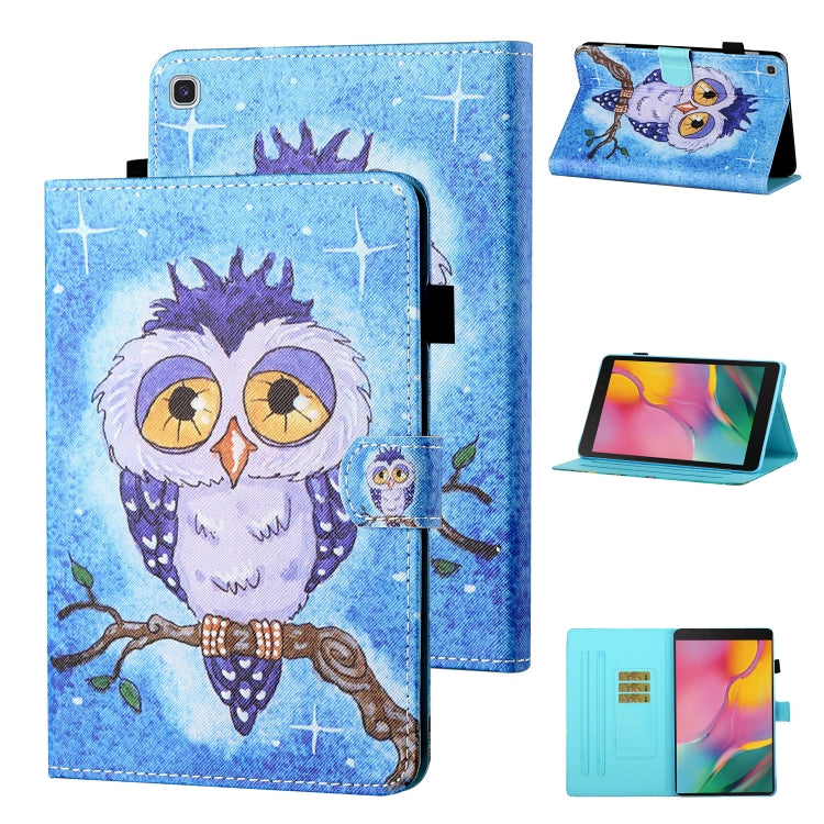 Coloured Drawing Stitching Horizontal Flip Leather Case with Holder & Card Slot & Sleep / Wake-up Function