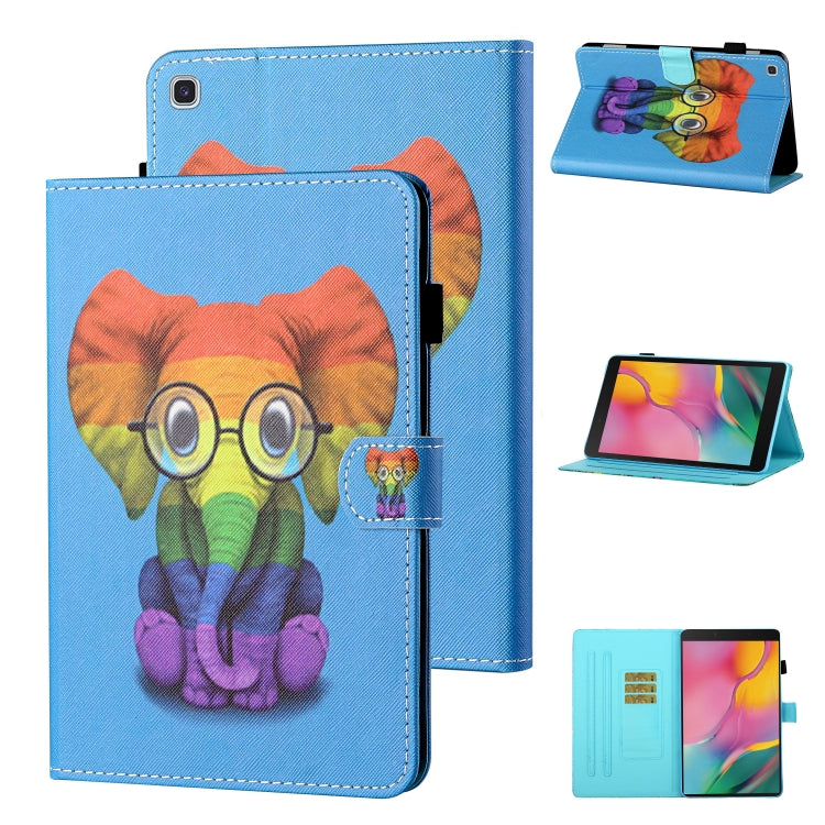 Coloured Drawing Stitching Horizontal Flip Leather Case with Holder & Card Slot & Sleep / Wake-up Function