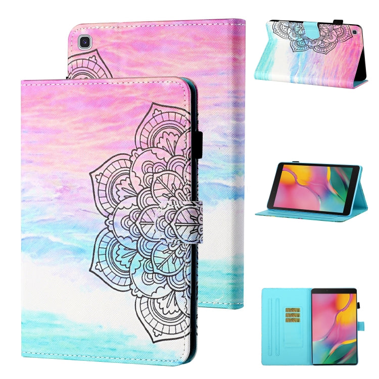 Coloured Drawing Stitching Horizontal Flip Leather Case with Holder & Card Slot & Sleep / Wake-up Function