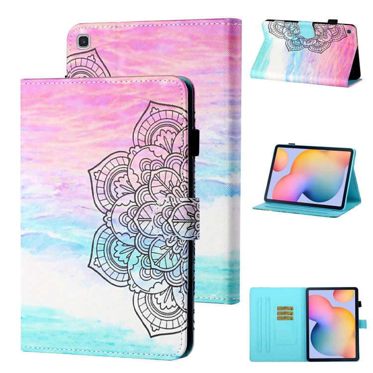 Coloured Drawing Stitching Horizontal Flip Leather Case with Holder & Card Slot & Sleep / Wake-up Function