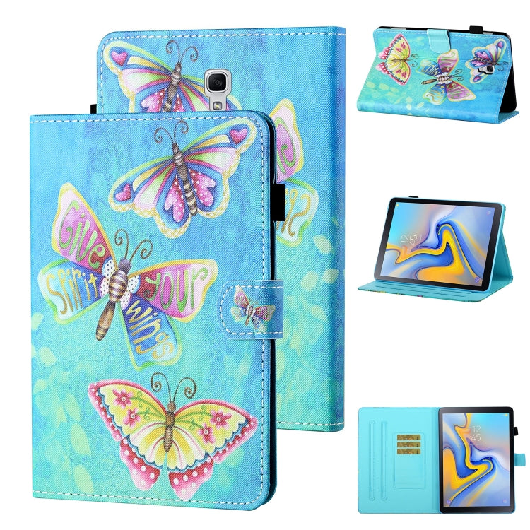 Coloured Drawing Stitching Horizontal Flip Leather Case with Holder & Card Slot & Sleep / Wake-up Function