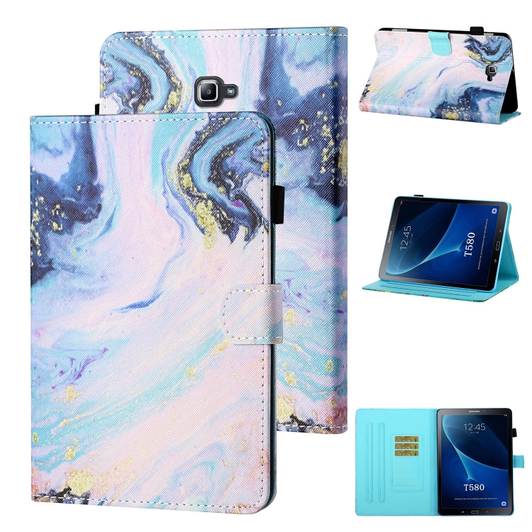 Coloured Drawing Stitching Horizontal Flip Leather Case with Holder & Card Slot & Sleep / Wake-up Function