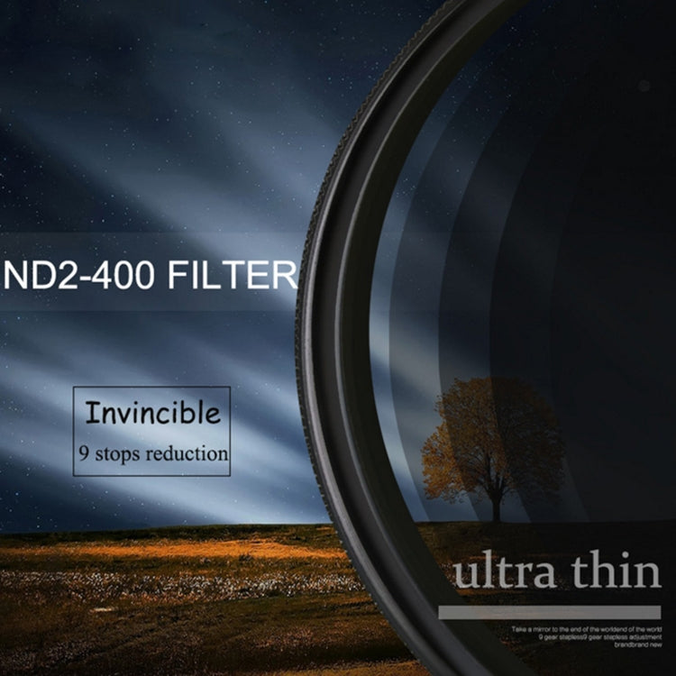 ND Fader Neutral Density Adjustable Variable Filter, ND2 to ND400 Filter