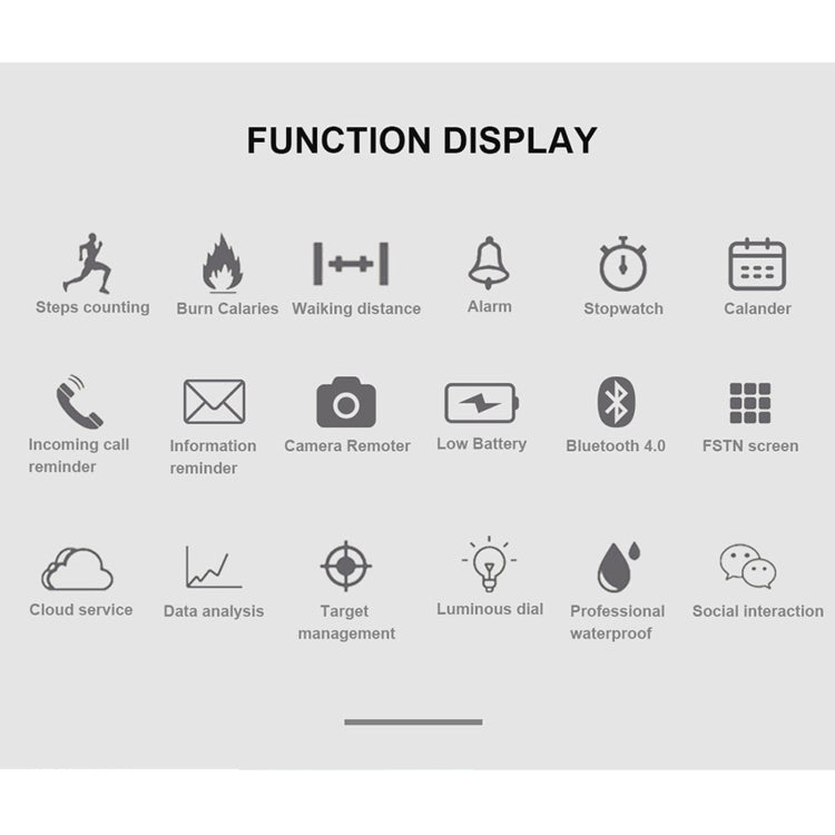 Lokmat MK22 1.21 inch FSTN LCD Screen 50m Waterproof Smart Watch, Support Information Reminder / Remote Camera / Sport Record