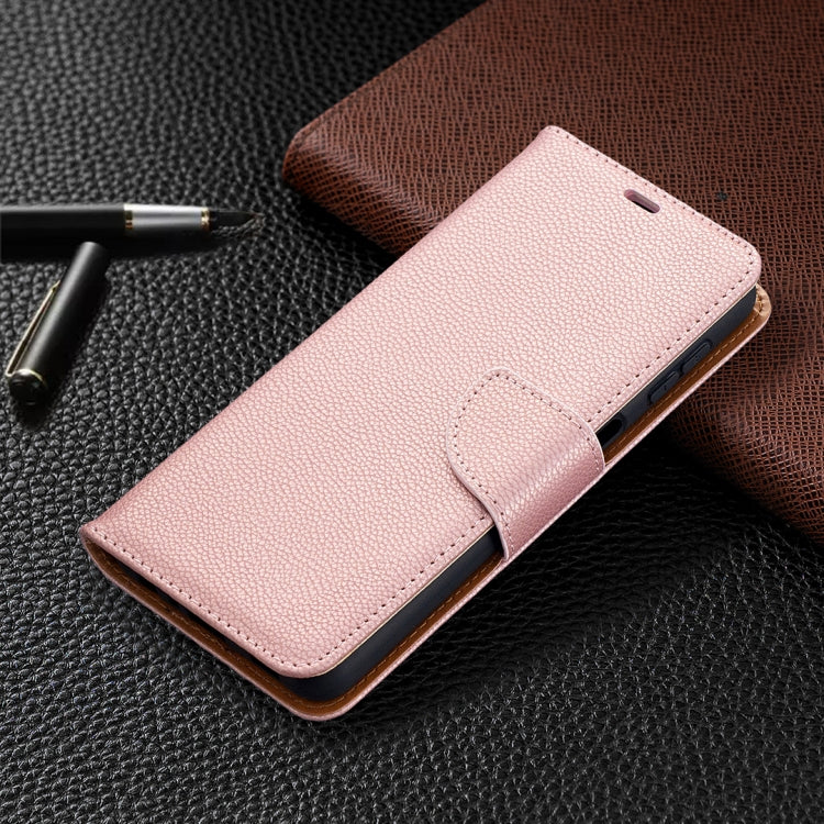 Litchi Texture Pure Color Horizontal Flip PU Leather Case with Holder & Card Slots & Wallet & Lanyard