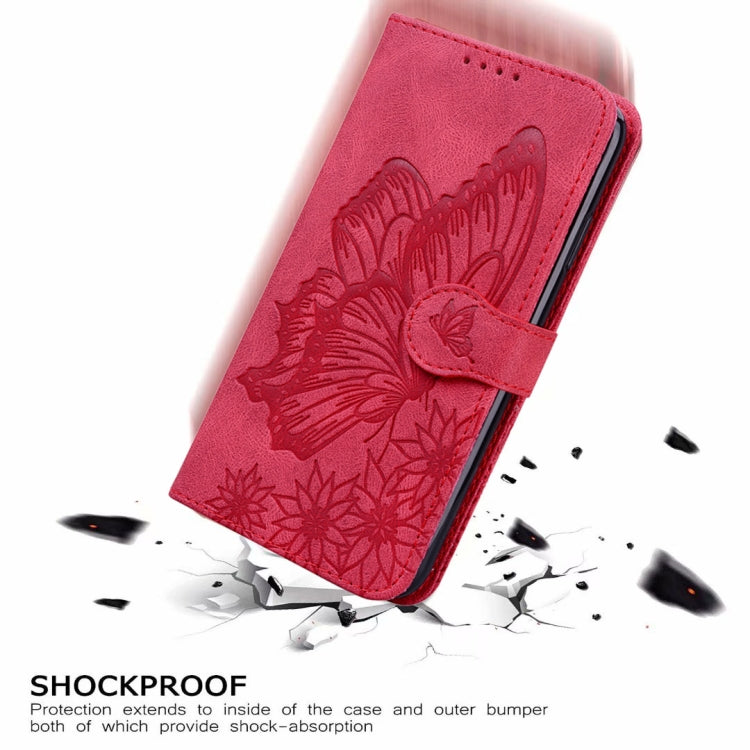Retro Skin Feel Butterflies Embossing Horizontal Flip Leather Case with Holder & Card Slots & Wallet
