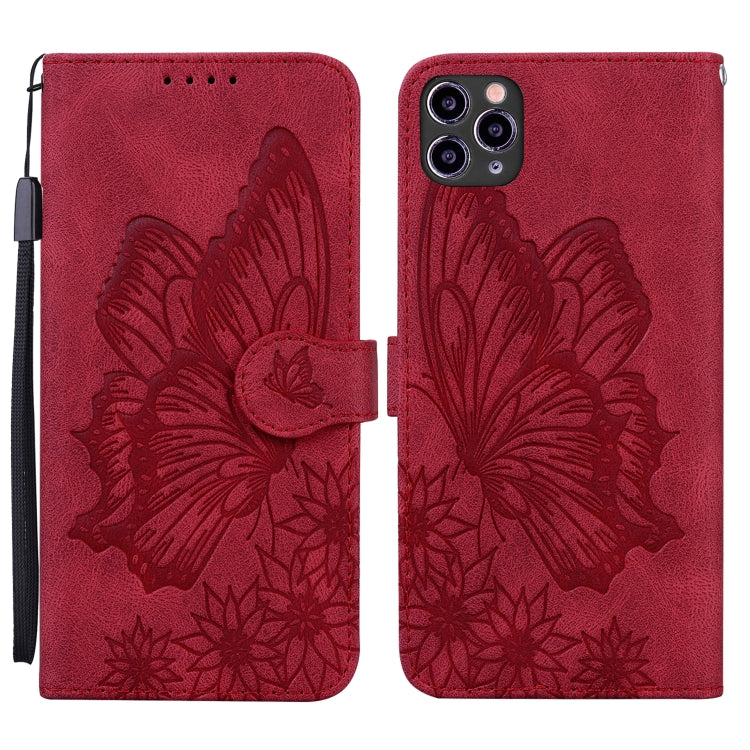 Retro Skin Feel Butterflies Embossing Horizontal Flip Leather Case with Holder & Card Slots & Wallet