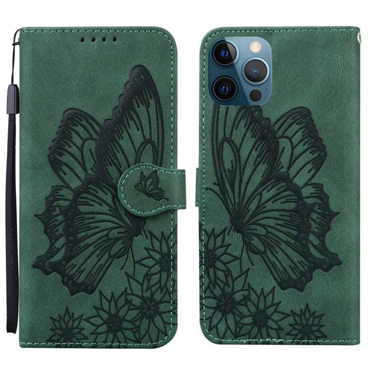Retro Skin Feel Butterflies Embossing Horizontal Flip Leather Case with Holder & Card Slots & Wallet