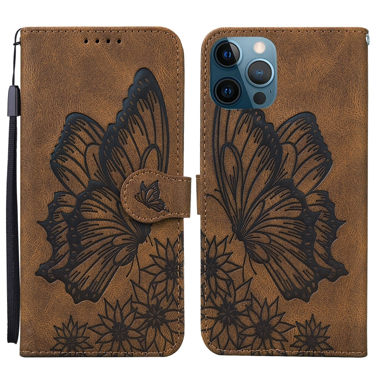 Retro Skin Feel Butterflies Embossing Horizontal Flip Leather Case with Holder & Card Slots & Wallet