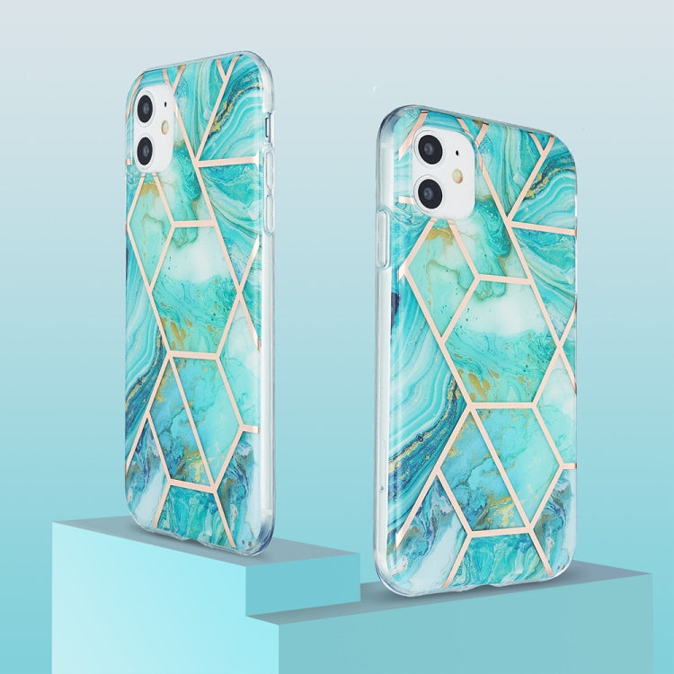 3D Electroplating Marble Pattern TPU Protective Case
