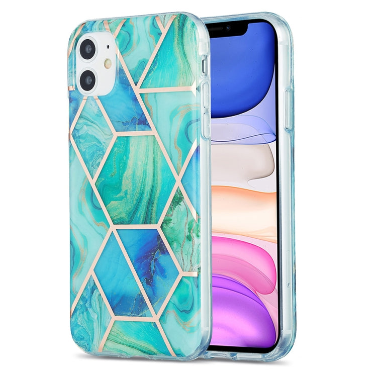 3D Electroplating Marble Pattern TPU Protective Case