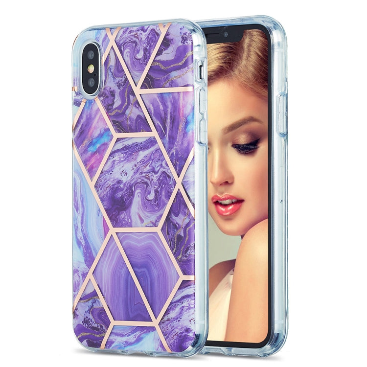 3D Electroplating Marble Pattern TPU Protective Case