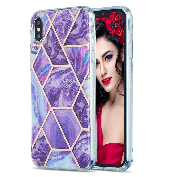 3D Electroplating Marble Pattern TPU Protective Case