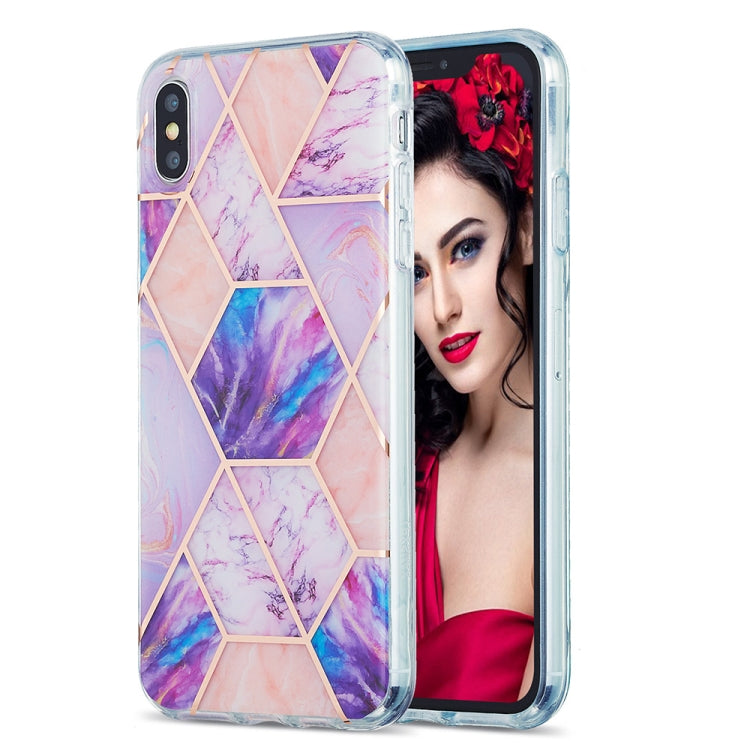 3D Electroplating Marble Pattern TPU Protective Case