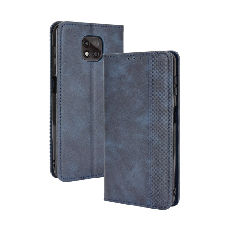 Magnetic Buckle Retro Crazy Horse Texture Horizontal Flip Leather Case with Holder & Card Slots & Photo Frame