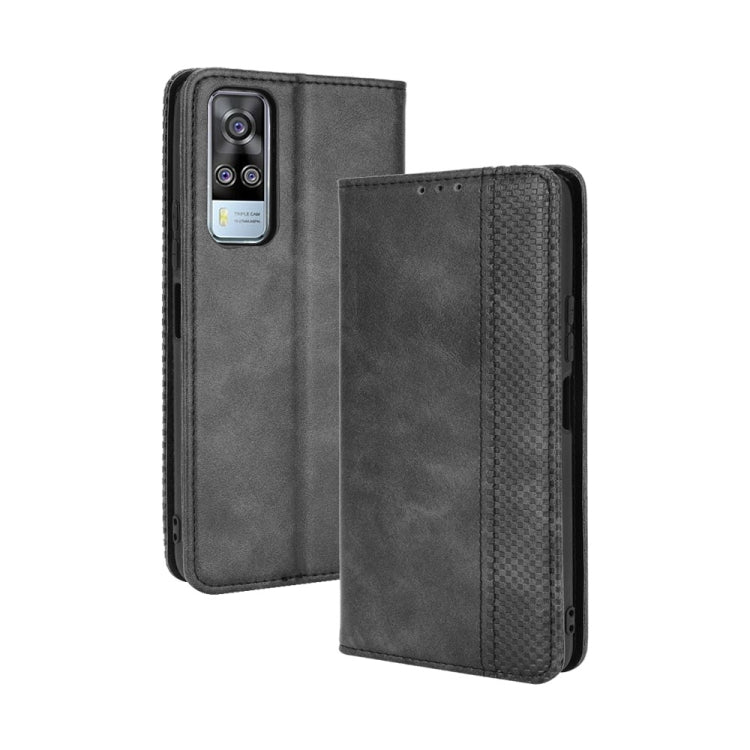 Magnetic Buckle Retro Crazy Horse Texture Horizontal Flip Leather Case with Holder & Card Slots & Photo Frame