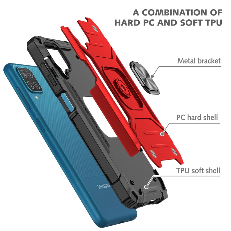 Magnetic Armor Shockproof TPU + PC Case with Metal Ring Holder