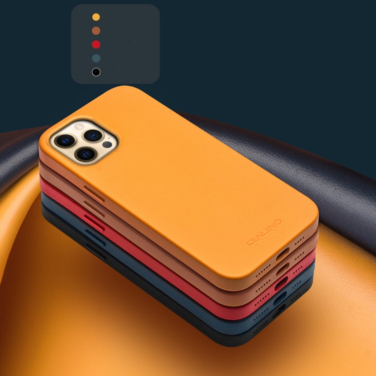 QIALINO Nappa Leather Shockproof Magsafe Case