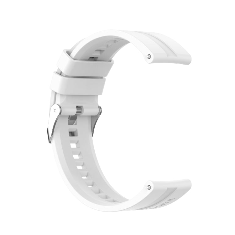 For Amazfit GTR 2e / GTR 2 22mm Silicone Replacement Strap Watchband with Silver Buckle