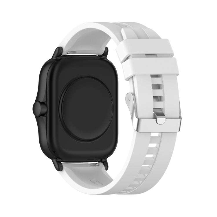 For Amazfit GTS 2e / GTS 2 20mm Silicone Replacement Strap Watchband with Silver Buckle