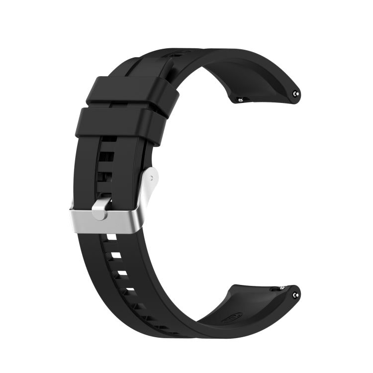 For Amazfit GTS 2e / GTS 2 20mm Silicone Replacement Strap Watchband with Silver Buckle