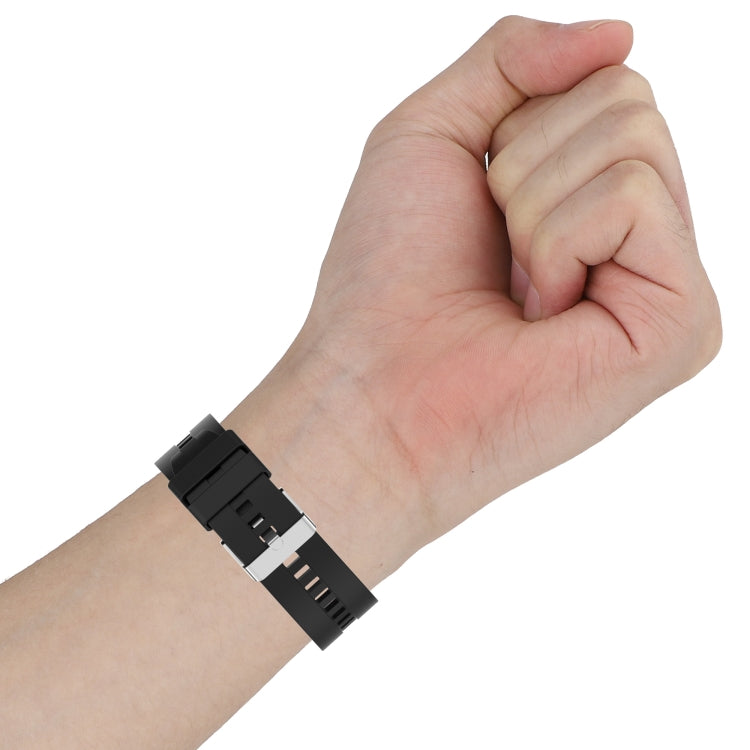 For Amazfit GTS 2e / GTS 2 20mm Silicone Replacement Strap Watchband with Silver Buckle