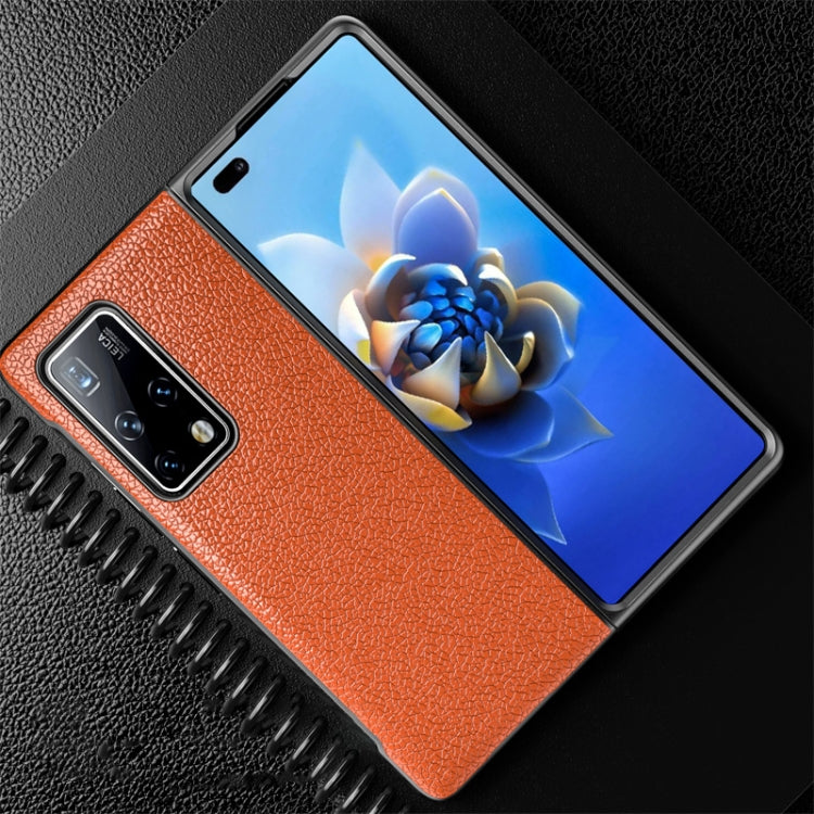 Litchi Texture Cowhide Leather + TPU Shockproof Back Cover Case