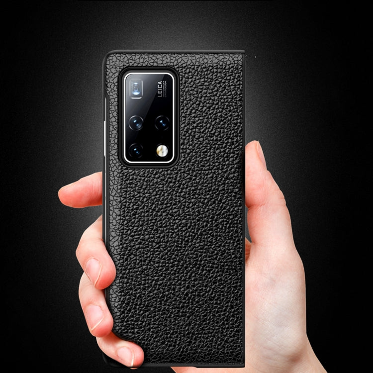 Litchi Texture Cowhide Leather + TPU Shockproof Back Cover Case