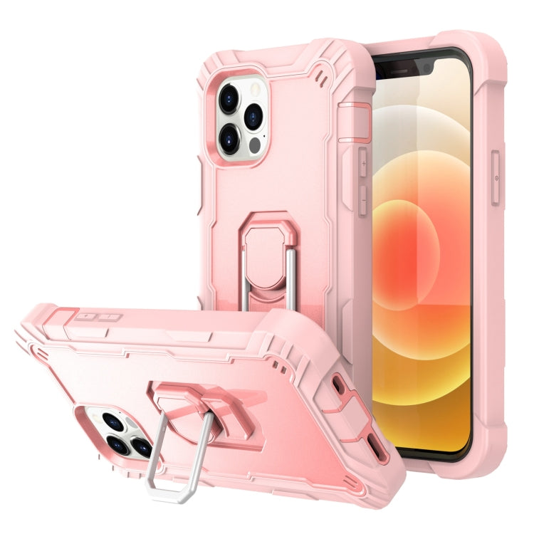 PC + Rubber 3-layers Shockproof Protective Case with Rotating Holder