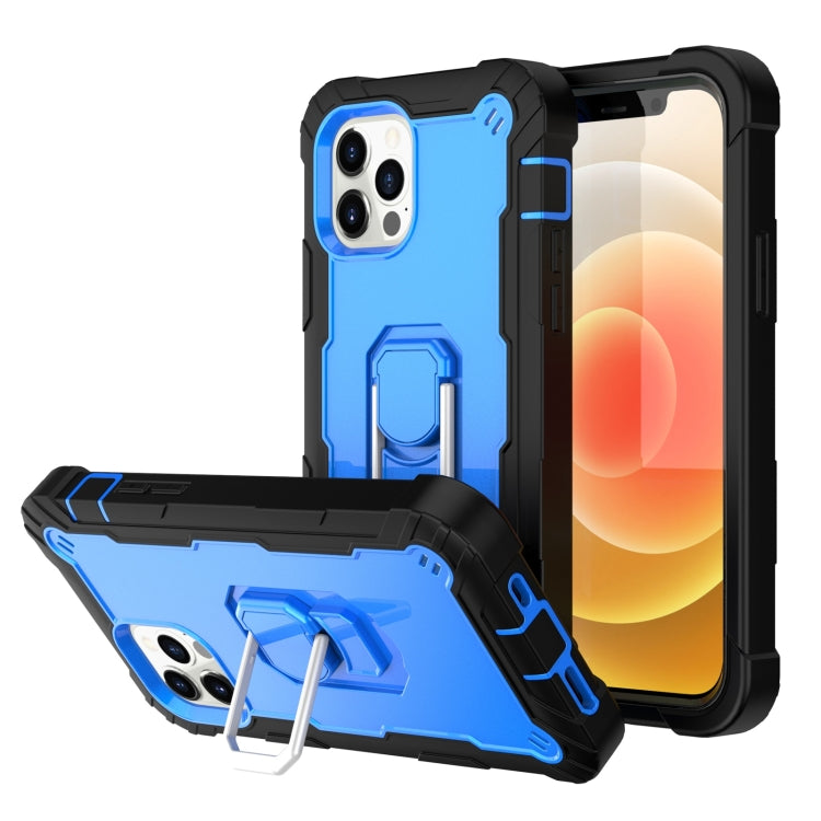 PC + Rubber 3-layers Shockproof Protective Case with Rotating Holder