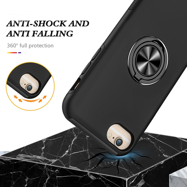 PC + TPU Shockproof Magnetic Protective Case with Invisible Ring Holder