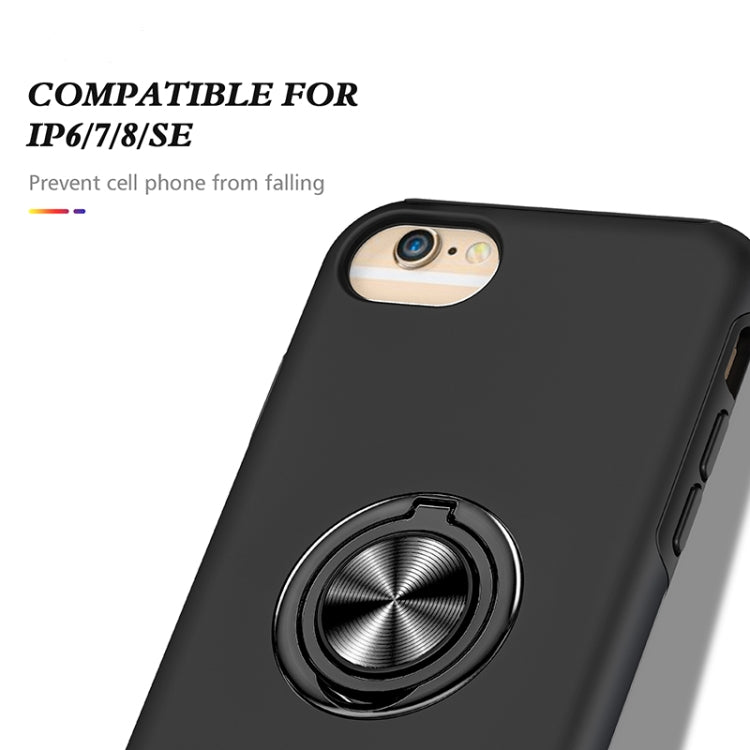 PC + TPU Shockproof Magnetic Protective Case with Invisible Ring Holder