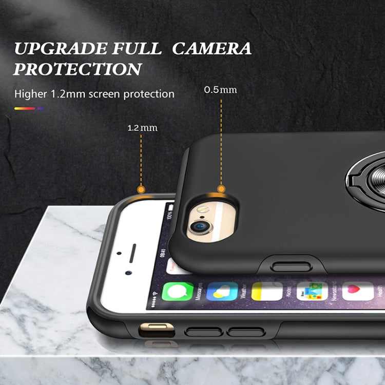 PC + TPU Shockproof Magnetic Protective Case with Invisible Ring Holder