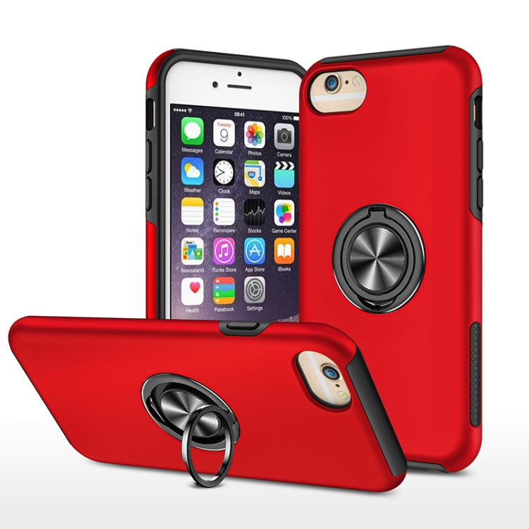 PC + TPU Shockproof Magnetic Protective Case with Invisible Ring Holder