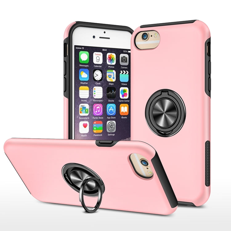 PC + TPU Shockproof Magnetic Protective Case with Invisible Ring Holder