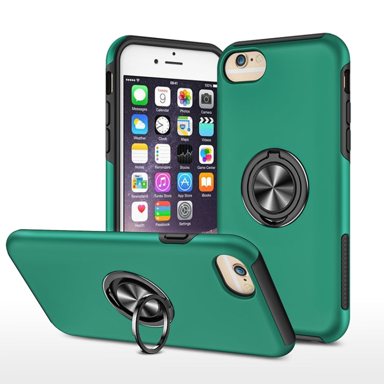 PC + TPU Shockproof Magnetic Protective Case with Invisible Ring Holder