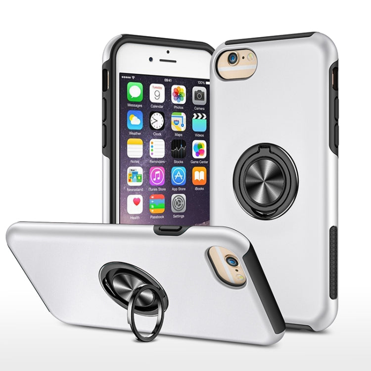 PC + TPU Shockproof Magnetic Protective Case with Invisible Ring Holder