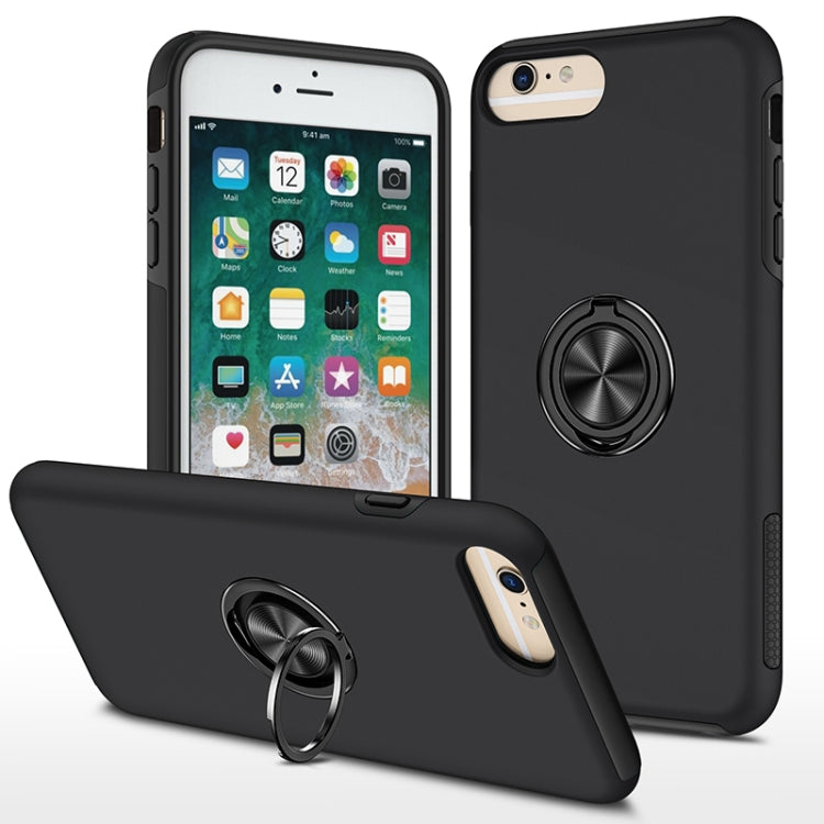 PC + TPU Shockproof Magnetic Protective Case with Invisible Ring Holder